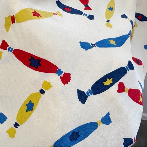 Betsey Johnson Vintage Y2K Candy Print 100% Silk Slip Dress Size 6 Babydoll - Picture 6 of 16